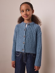 Blue Cable Cardigan (3-16yrs) - Image 1 of 7
