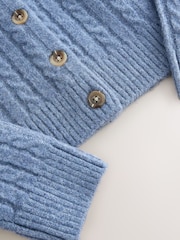 Blue Cable Cardigan (3-16yrs) - Image 6 of 7