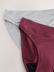 Gray/Lila - Medium Flow Period Ultimate Comfort na Pantalon 2 Pakete - Larawan 4 ng 5