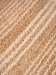 Cox & Cox Natural Braided Jute Stripe Double Doormat - Image 2 of 3
