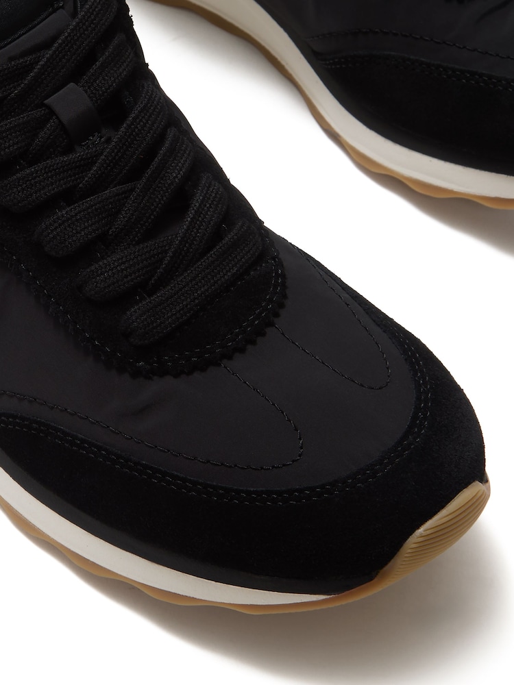 črna - FitFlop Retro-Q FF Fabric/Suede Trainers - Slika 4 iz 4