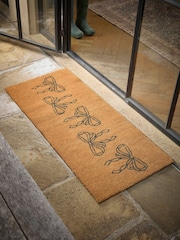 Cox & Cox Natural Fabulous Bow Double Doormat - Image 1 of 4