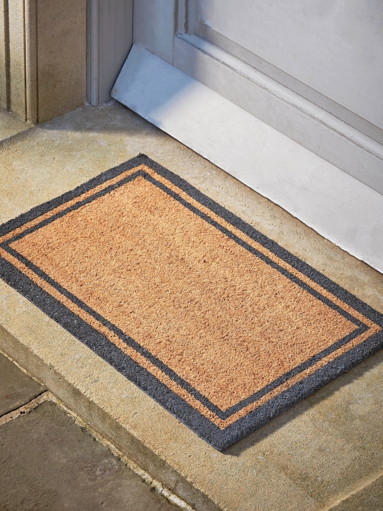 Cox & Cox Natural Border Doormat - Image 1 of 2