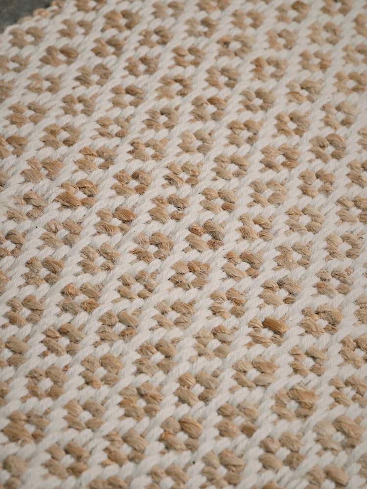 Cox & Cox Natural Geometric Jute Doormat - Image 2 of 2