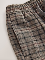 Brown Check Barrel Leg Cosy Smart Trousers (3mths-7yrs) - Image 4 of 4