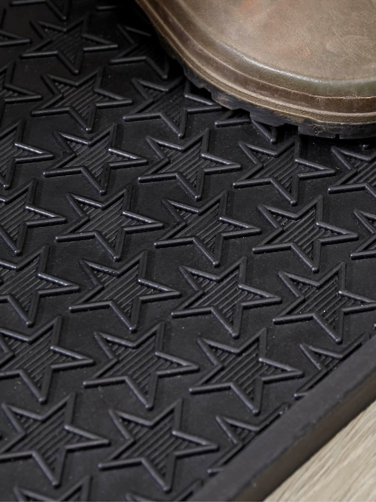Cox & Cox Black Star Print Rubber Boot Tray - Image 4 of 4 Cox & Cox Black Star Print Rubber Boot Tray - Image 4 of 4