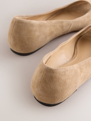 Sand Forever Comfort® Suede Peeptoe Flats - Image 7 of 8