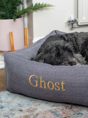 Lords and Labradors Oxford Herringbone Tweed Box Dog Bed - Image 1 of 3