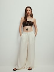 The Set 5 Pack Bralets Black/Brown/Neutral/White - Image 3 of 6