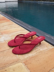 紅色 - Linzi Ascend Toe Post Heeled Sandals - 圖片 3/6