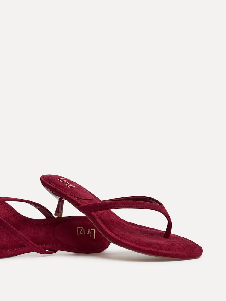 紅色 - Linzi Ascend Toe Post Heeled Sandals - 圖片 6/6