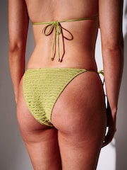 South Beach Sunburst Charm Frill Triangle Top and Tie Side Briefs Bikini Set - Image 6 of 7