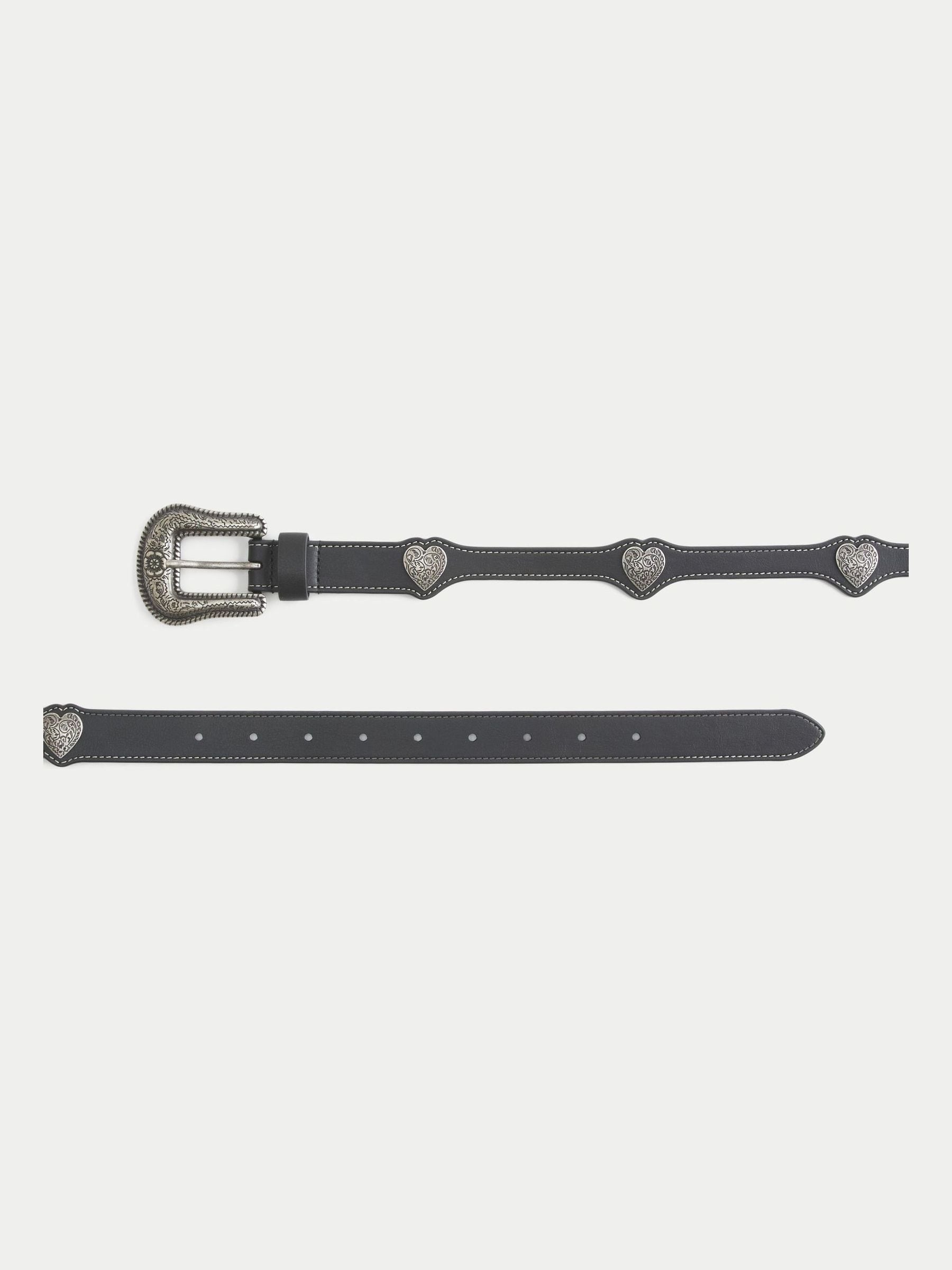 NWT Hollister Black Full Grain Leather Belt • XS • 26 Hollister Waist Belt Belts for Women for sale | eBay main image 3