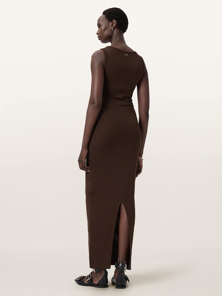 AllSaints Brown Katarina Dress - Image 2 of 6 AllSaints Brown Katarina Dress - Image 2 of 6