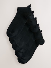 Black 'N' Swirl Logo Back Embroidered Motif Trainer Socks 4 Pack - Image 1 of 8