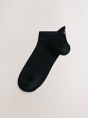 Black 'N' Swirl Logo Back Embroidered Motif Trainer Socks 4 Pack - Image 2 of 8