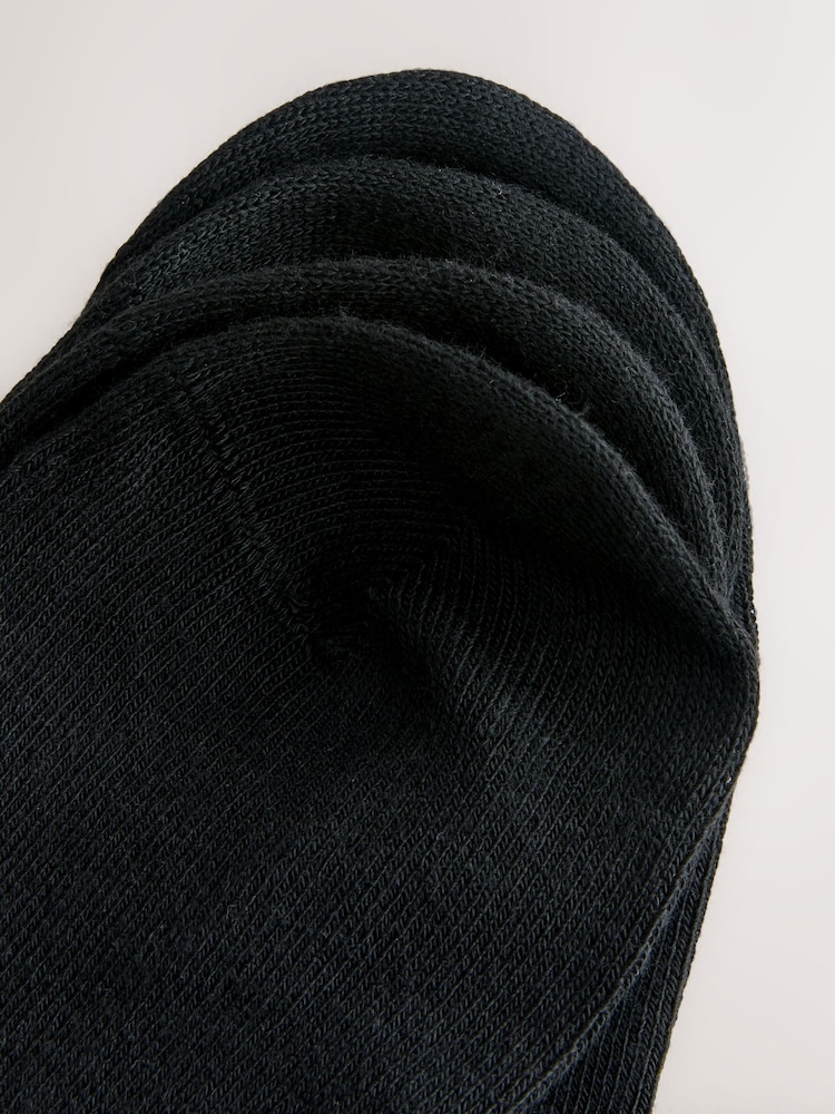 Black 'N' Swirl Logo Back Embroidered Motif Trainer Socks 4 Pack - Image 5 of 5
