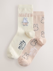 Oatmeal/Neutral Miffy License Ankle Socks 2 Pack - Image 1 of 5