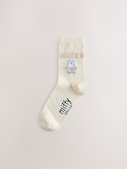 Oatmeal/Neutral Miffy License Ankle Socks 2 Pack - Image 3 of 5