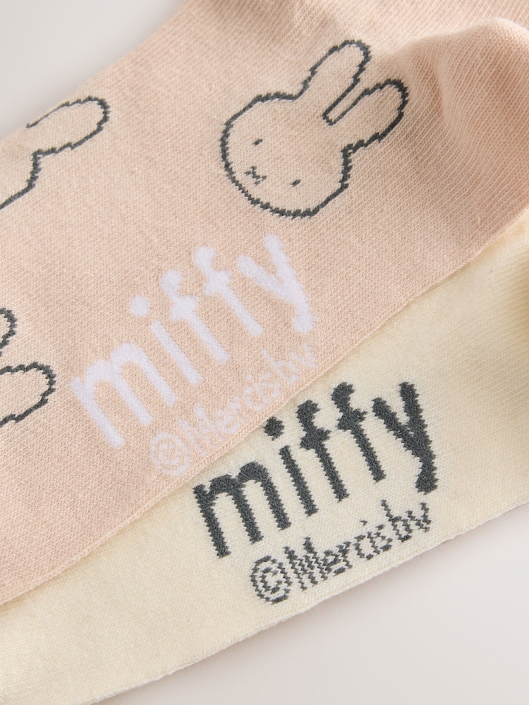 Oatmeal/Neutral Miffy License Ankle Socks 2 Pack - Image 5 of 5 Oatmeal/Neutral Miffy License Ankle Socks 2 Pack - Image 5 of 5