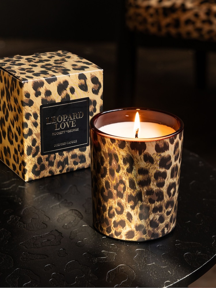 Rockett St George Violet and Musk Leopard Love Fragranced Candle - Image 1 of 3 Rockett St George Violet and Musk Leopard Love Fragranced Candle - Image 1 of 3