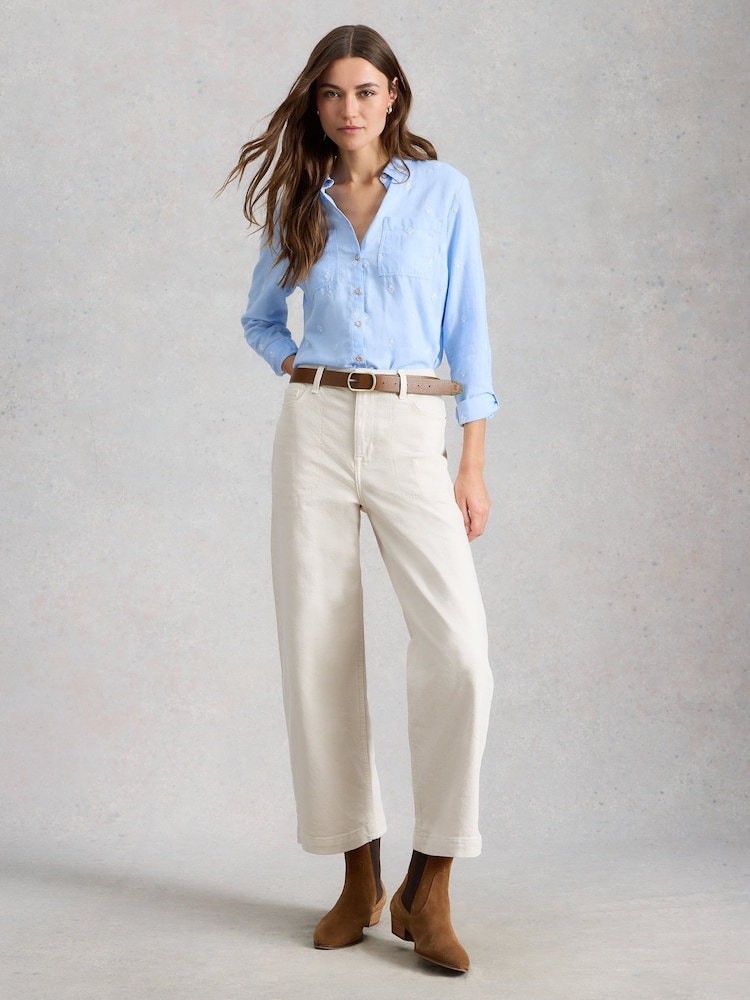 White Stuff Blue Sophie Cotton Shirt - Image 1 of 6