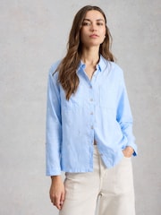White Stuff Blue Sophie Cotton Shirt - Image 3 of 6