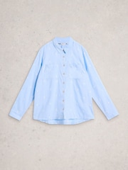 White Stuff Blue Sophie Cotton Shirt - Image 5 of 6