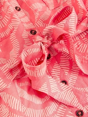 White Stuff Red Tiff Linen Blend Shirt Dress - Image 6 of 6