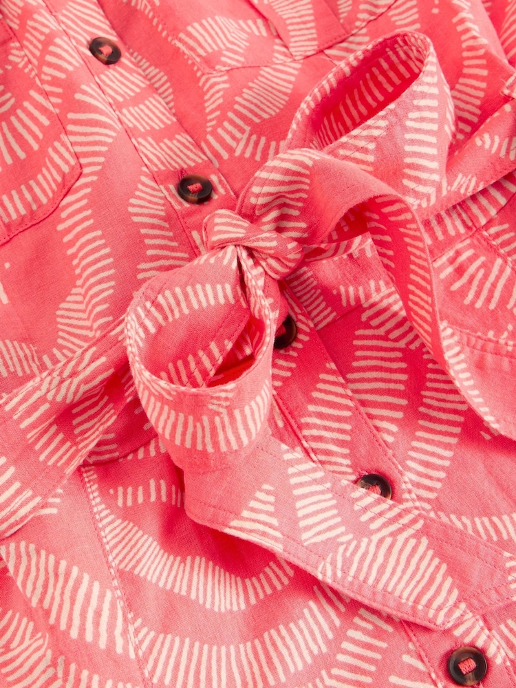 White Stuff Red Tiff Linen Blend Shirt Dress - Image 6 of 6 White Stuff Red Tiff Linen Blend Shirt Dress - Image 6 of 6