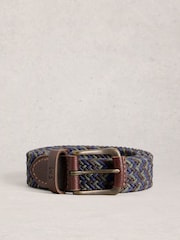 White Stuff Blue Woven Elasticated Belt - Image 1 of 3
