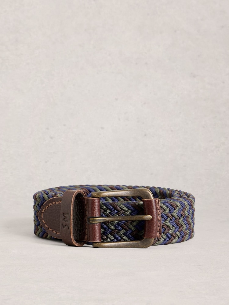 White Stuff Blue Woven Elasticated Belt - Image 1 of 3