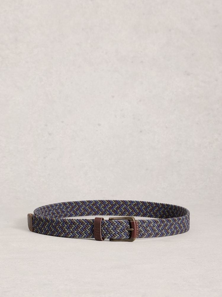 White Stuff Blue Woven Elasticated Belt - Image 2 of 3