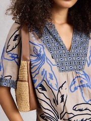 White Stuff Natural Ash Linen Blend Top - Image 4 of 6