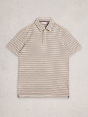 White Stuff White Hadley Stripe Polo Shirt - Image 5 of 6