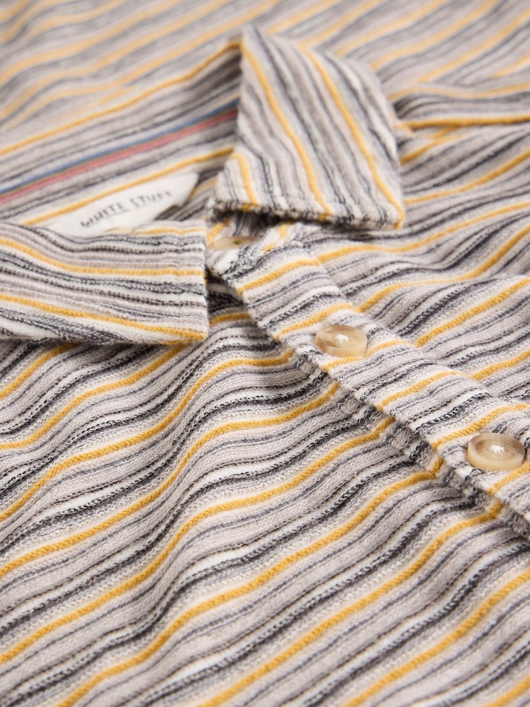 White Stuff White Hadley Stripe Polo Shirt - Image 6 of 6