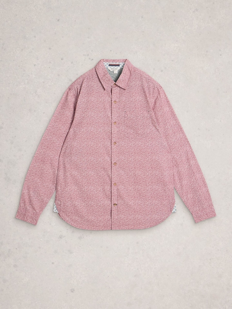 White Stuff Finsbury Weave Print Shirt - Image 1 of 2