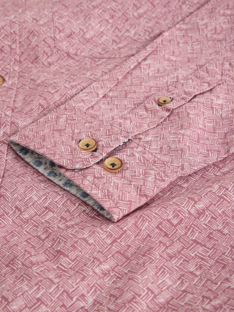 White Stuff Finsbury Weave Print Shirt - Image 2 of 2