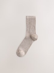 Neutral Supersoft Ribbed Ankle Socks 4 Pack - Image 3 of 7