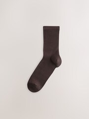 Neutral Supersoft Ribbed Ankle Socks 4 Pack - Image 5 of 7
