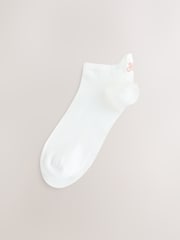 White 'N' Swirl Logo Back Embroidered Motif Trainer Socks 4 Pack - Image 2 of 7