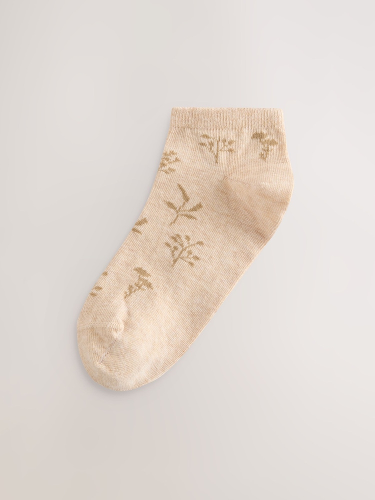 Pastel Floral Trainer Socks 4 Pack - Image 2 of 7