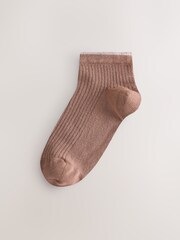 莓紅色條紋 - Supersoft Ribbed Trainer Socks 4 Pack - 圖片 3/7