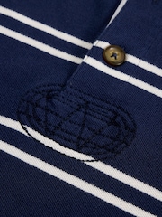 White Stuff Blue Porth Pique Rugby Sweat Top - Image 2 of 2