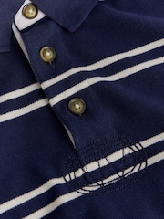 White Stuff Blue Porth Pique Rugby Sweat Top - Image 7 of 7