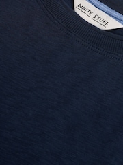 White Stuff Blue Clara Short Sleeve T-Shirt - Image 6 of 6