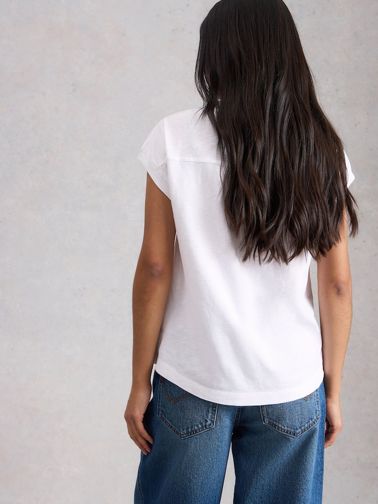 White Stuff White Cecily Sleeveless T-Shirt - Image 2 of 5 White Stuff White Cecily Sleeveless T-Shirt - Image 2 of 5