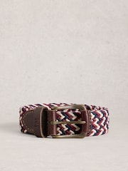 White Stuff Red Woven Elasticated Belt - Image 1 of 3