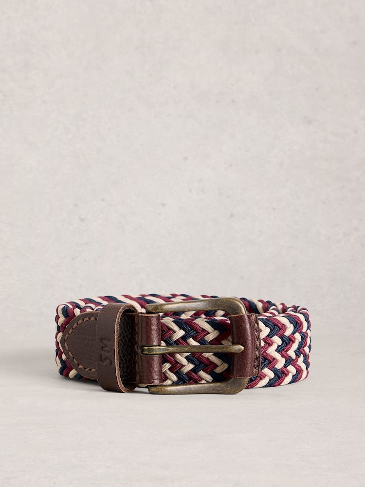 White Stuff Red Woven Elasticated Belt - Image 1 of 3