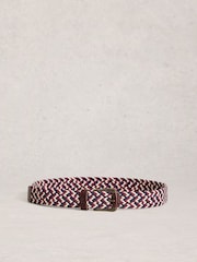 White Stuff Red Woven Elasticated Belt - Image 2 of 3